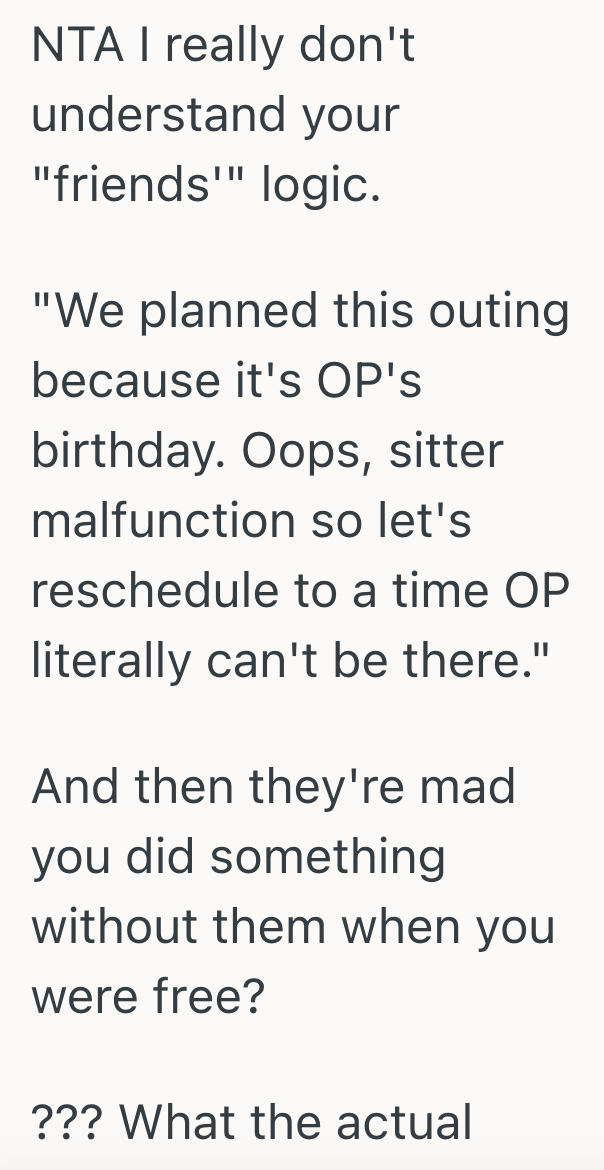 Screenshot 2025 07 09 at 6.48.14 PM Woman Makes Plans To Celebrate Her Birthday During The Day, But Her Friends Are Upset She Didnt Accommodate Their Babysitters Availability